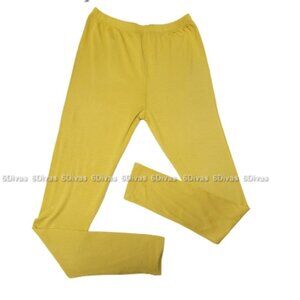 𝅺YELLOW Stretchy Leggings Pants  Size Small or Medium
